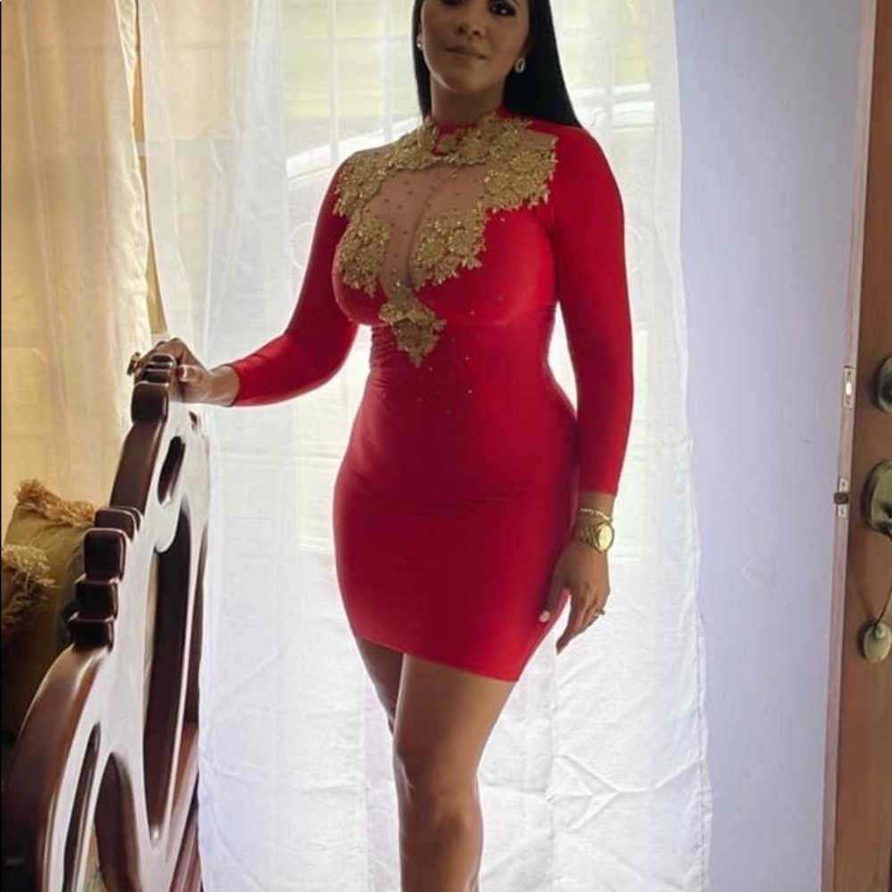Handmade jewerled dress from ny designer